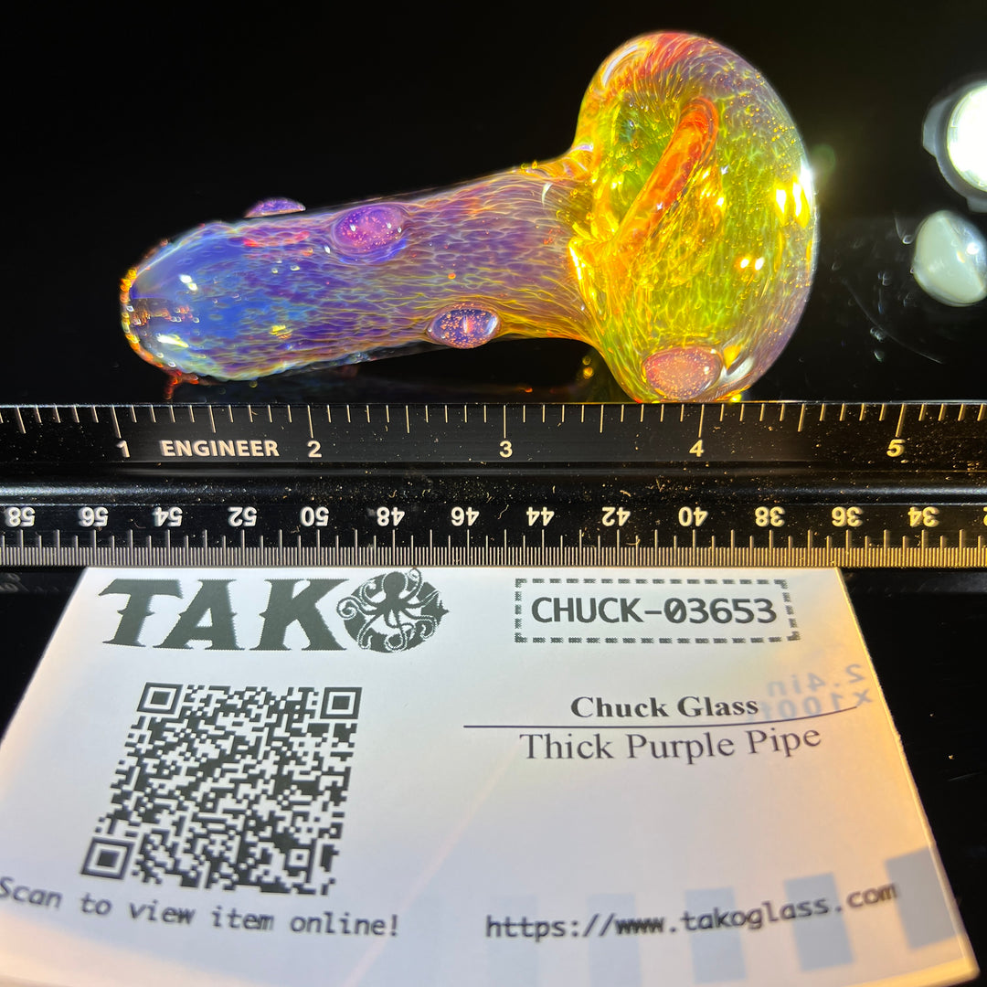 Thick Purple Pipe Glass Pipe Chuck Glass   