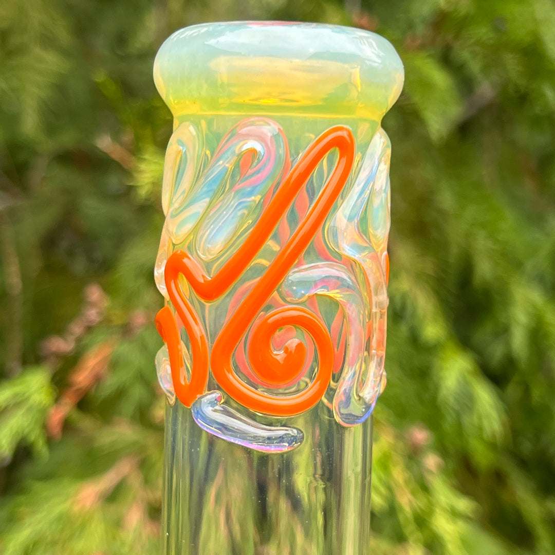 10" Color Squiggle Beaker Bong Glass Pipe Mary Jane's Glass   