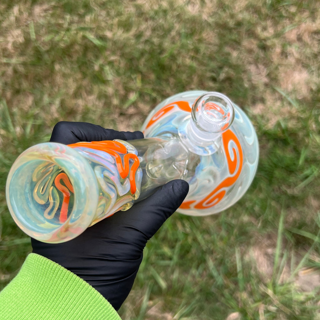 10" Color Squiggle Beaker Bong Glass Pipe Mary Jane's Glass   