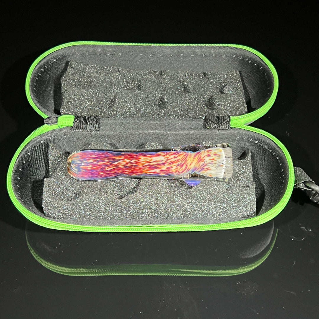 Thick Striking Purple Chillum & Case Combo Glass Pipe Chuck Glass