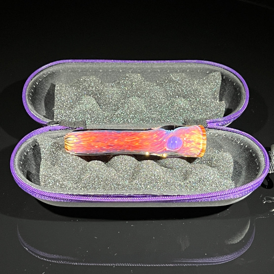 Thick Striking Purple Chillum & Case Combo Glass Pipe Chuck Glass