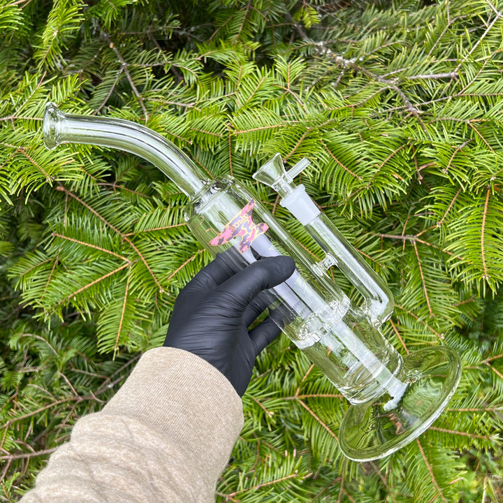 Solid Glass 12" Hurricane Bubbler Glass Pipe Solid Glass   