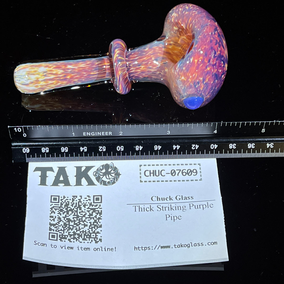 Thick Striking Purple Pipe Glass Pipe Chuck Glass