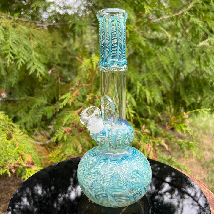 11" Double Bubble Color Rake Bong Glass Pipe Mary Jane's Glass   