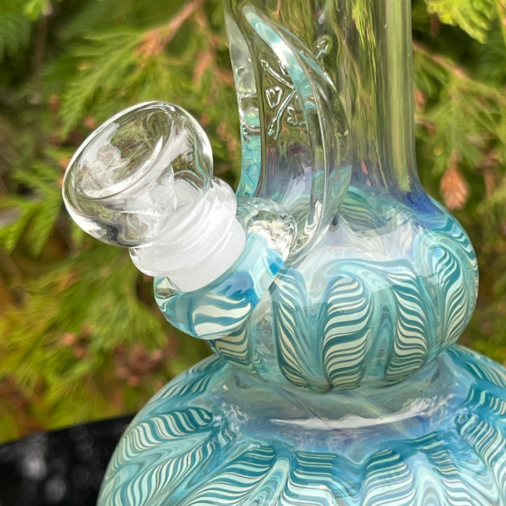 11" Double Bubble Color Rake Bong Glass Pipe Mary Jane's Glass   