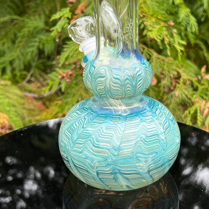 11" Double Bubble Color Rake Bong Glass Pipe Mary Jane's Glass   