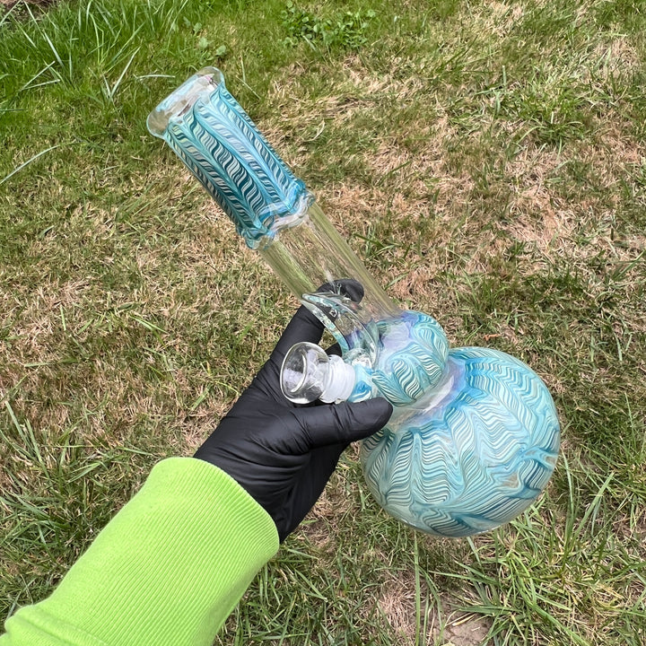 11" Double Bubble Color Rake Bong Glass Pipe Mary Jane's Glass   