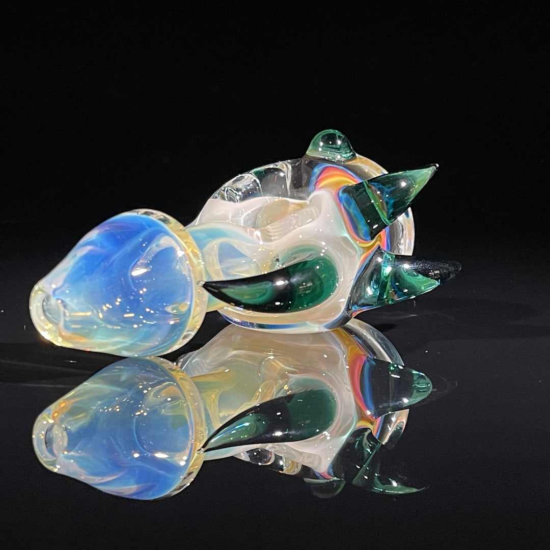 Horned Fume Honeycomb Spoon Glass Pipe Catfish Glass