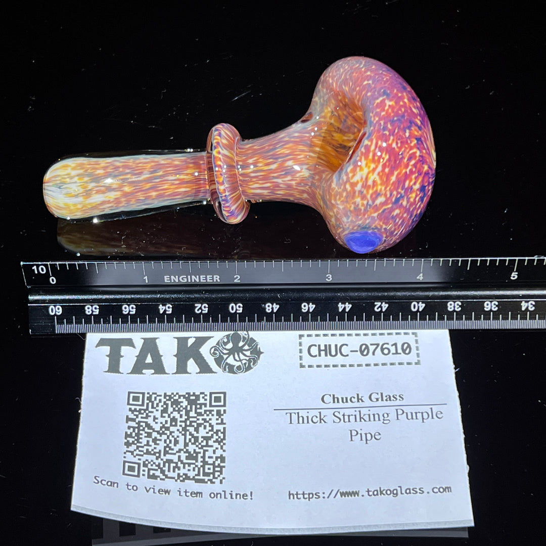 Thick Striking Purple Pipe Glass Pipe Chuck Glass