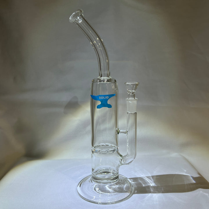 Solid Glass 12" Tornado Bubbler Glass Pipe Solid Glass   