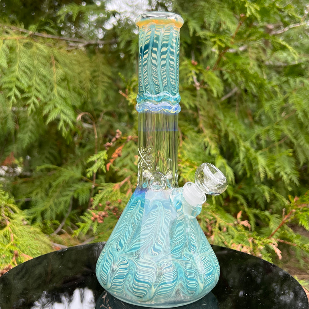 10.5" Color Rake Beaker Bong Glass Pipe Mary Jane's Glass   