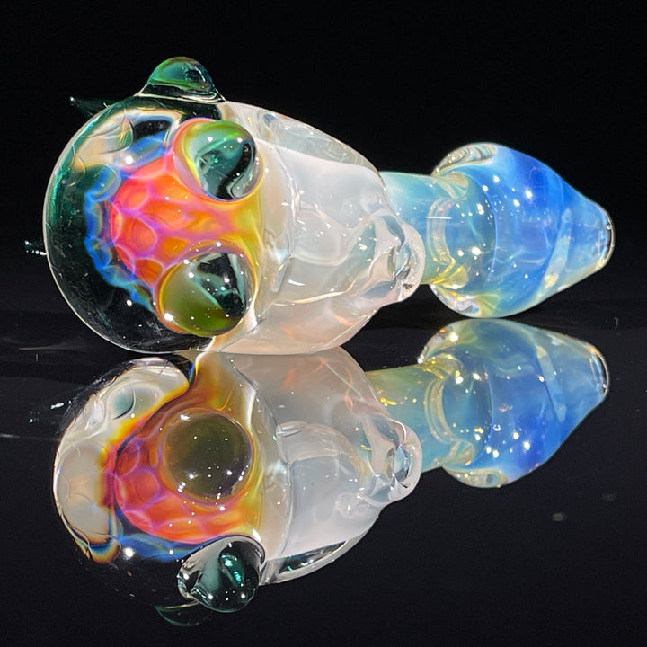 Horned Fume Honeycomb Spoon Glass Pipe Catfish Glass