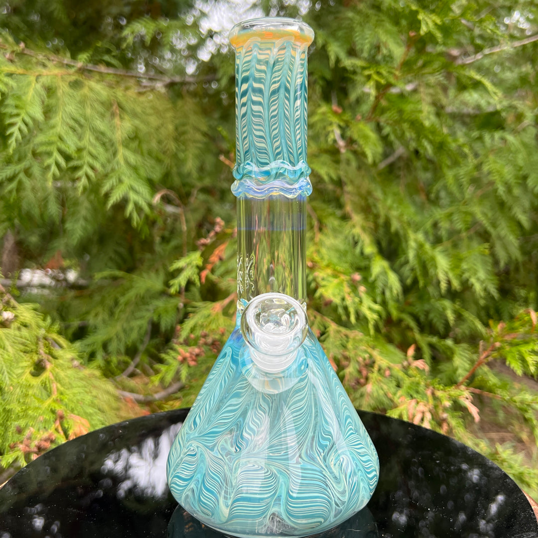 10.5" Color Rake Beaker Bong Glass Pipe Mary Jane's Glass   