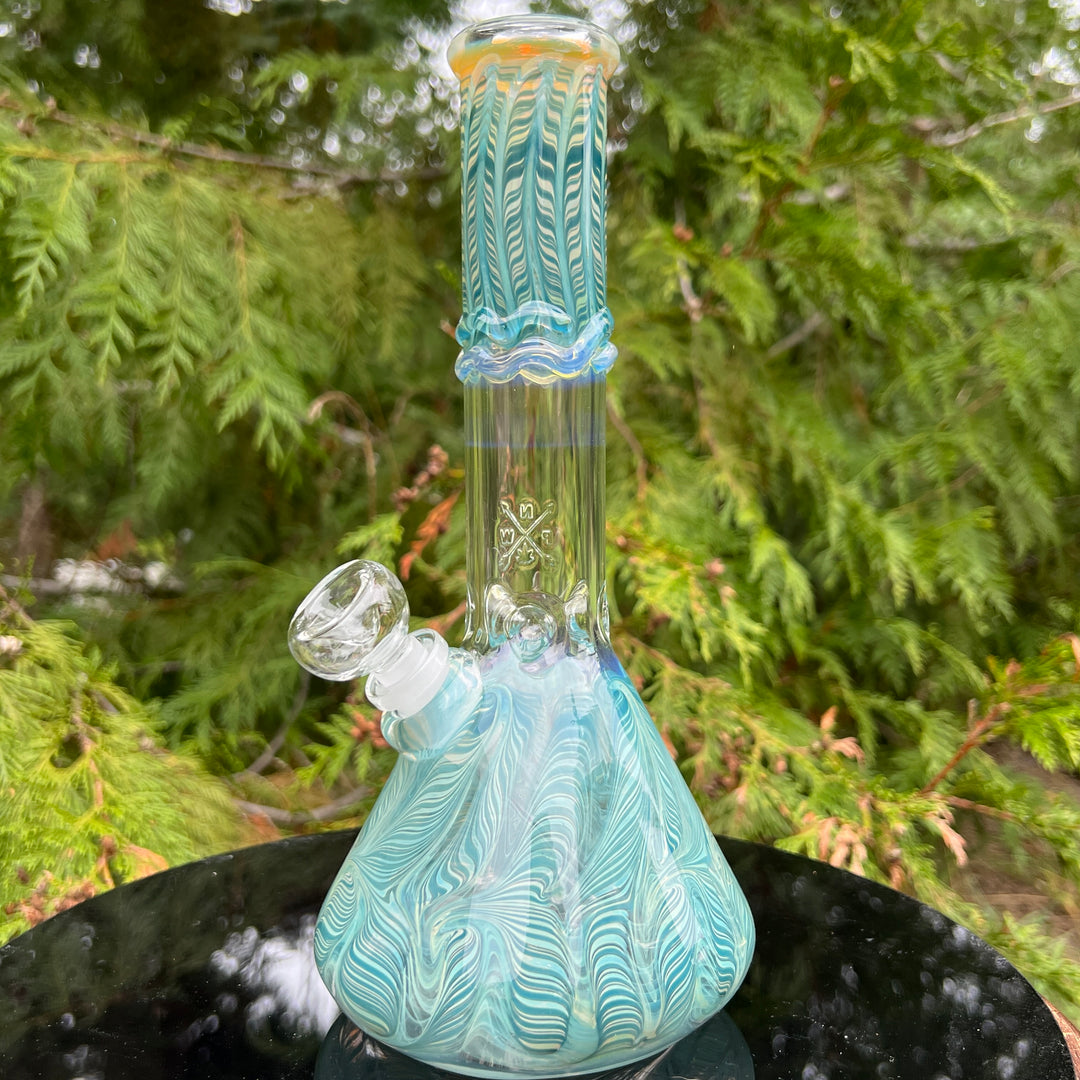 10.5" Color Rake Beaker Bong Glass Pipe Mary Jane's Glass   