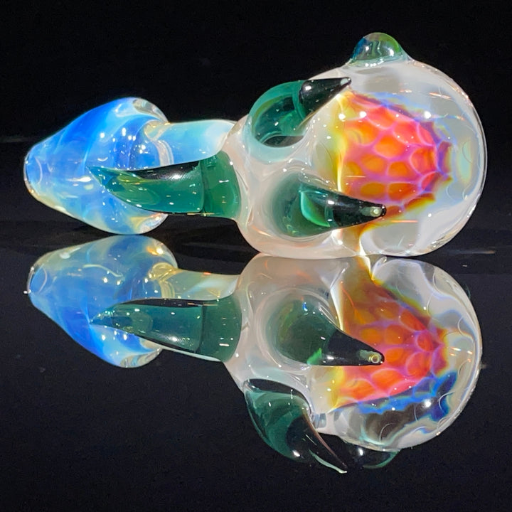 Horned Fume Honeycomb Spoon Glass Pipe Catfish Glass