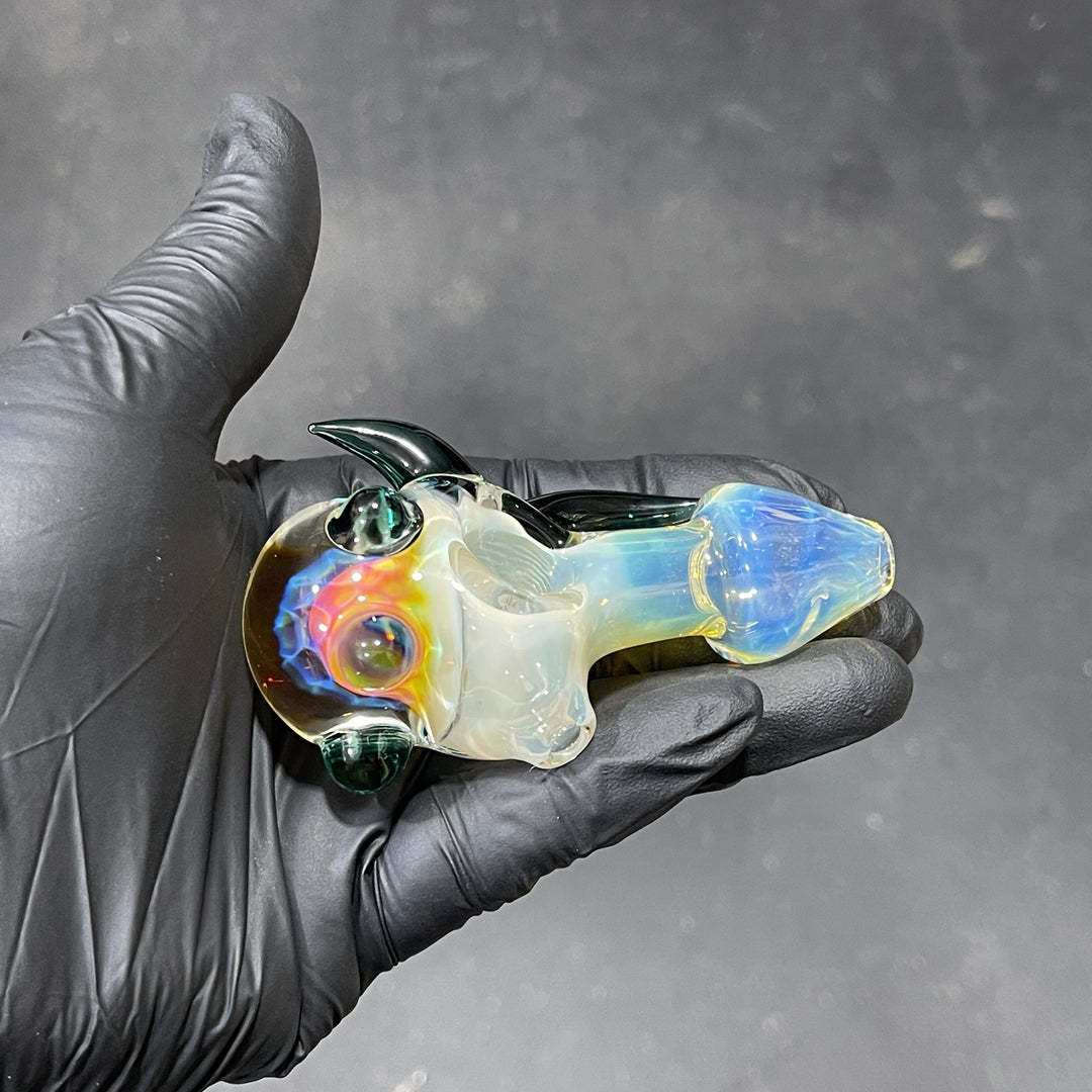 Horned Fume Honeycomb Spoon Glass Pipe Catfish Glass