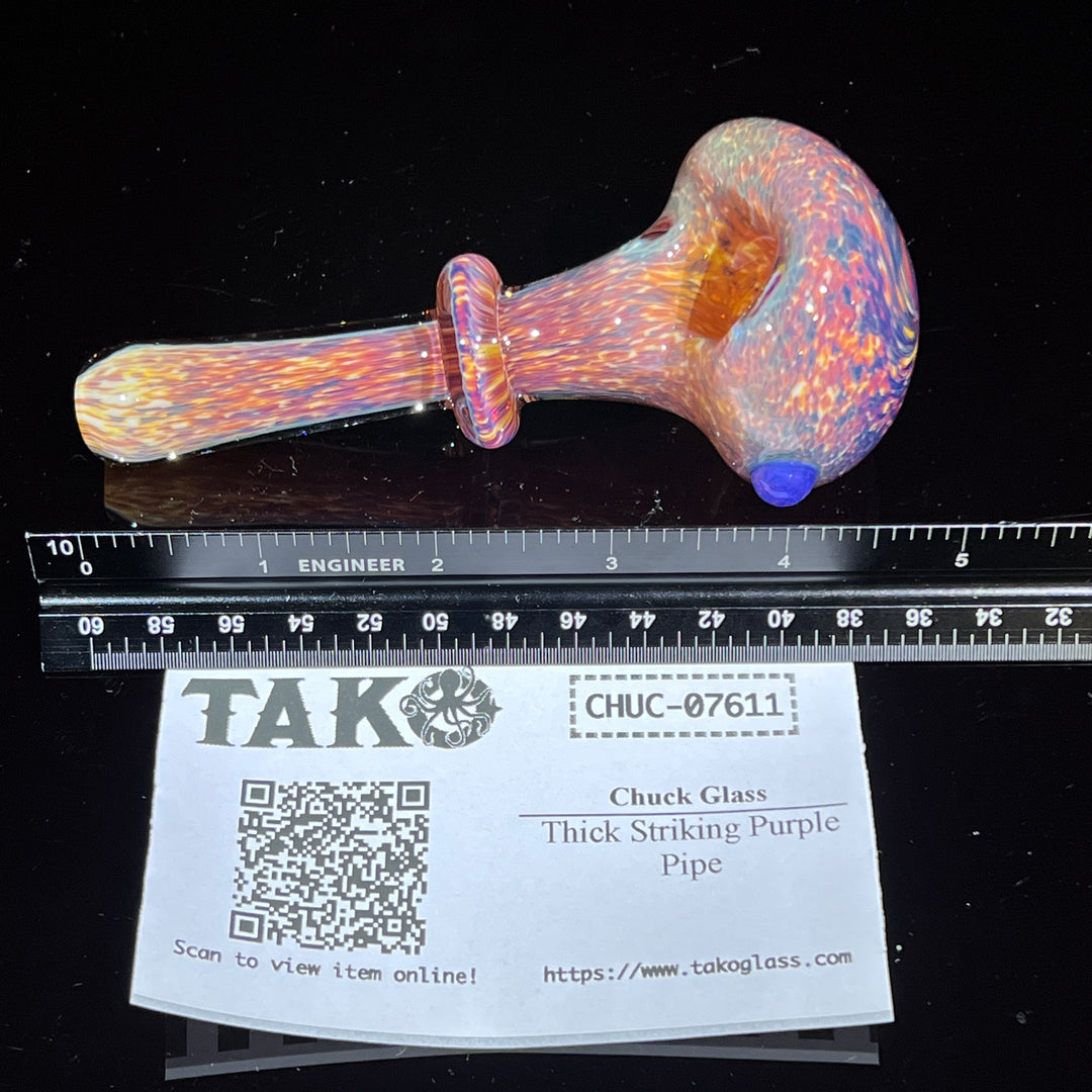 Thick Striking Purple Pipe Glass Pipe Chuck Glass