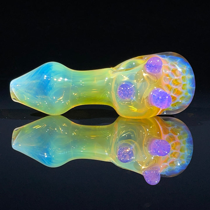 Fumed Honeycomb Spoon Glass Pipe Catfish Glass