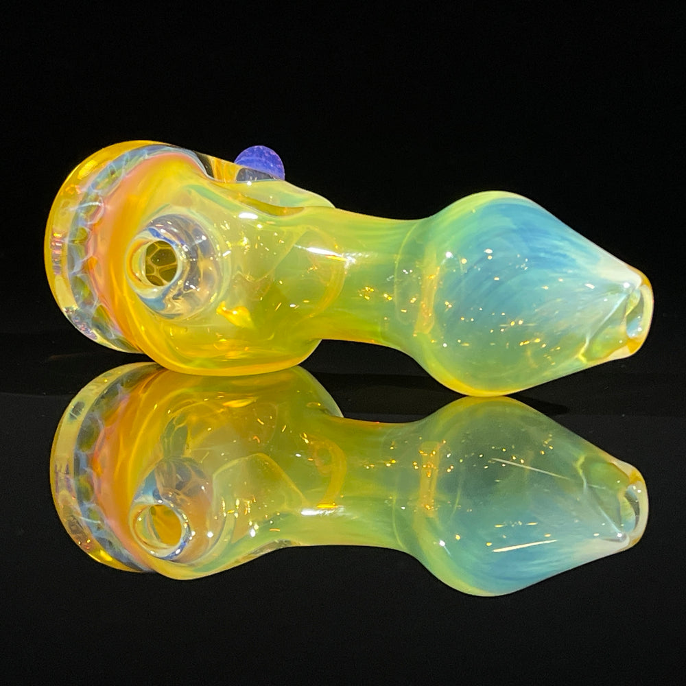 Fumed Honeycomb Spoon Glass Pipe Catfish Glass