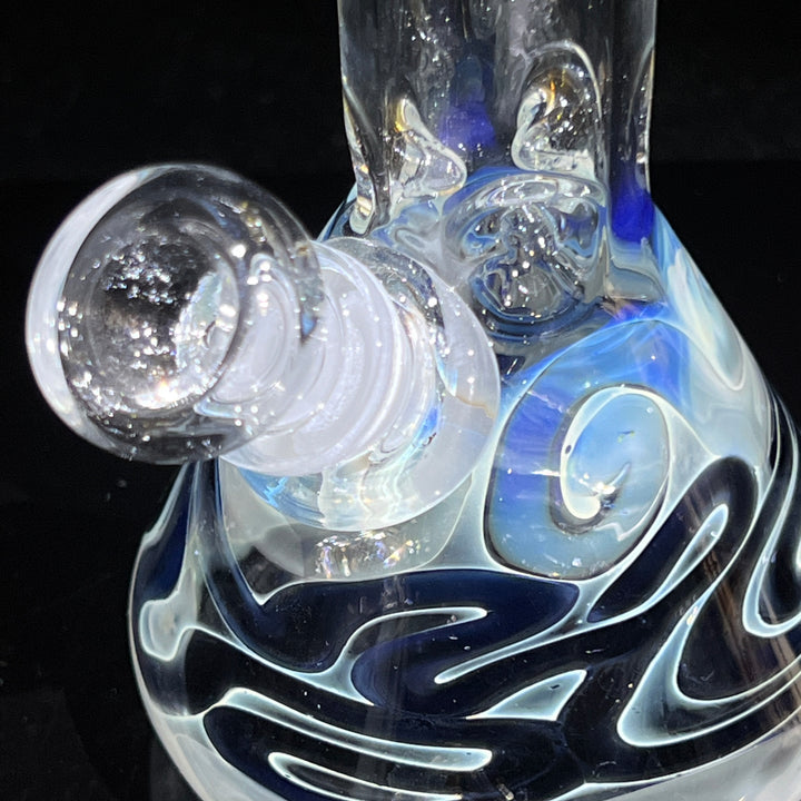 8" Fumed Color Squiggle Beaker Bong Glass Pipe Mary Jane's Glass   