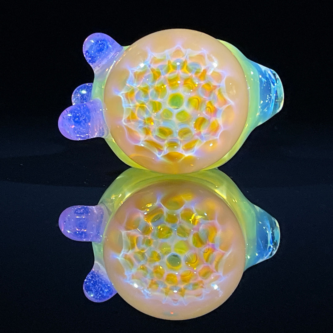 Fumed Honeycomb Spoon Glass Pipe Catfish Glass