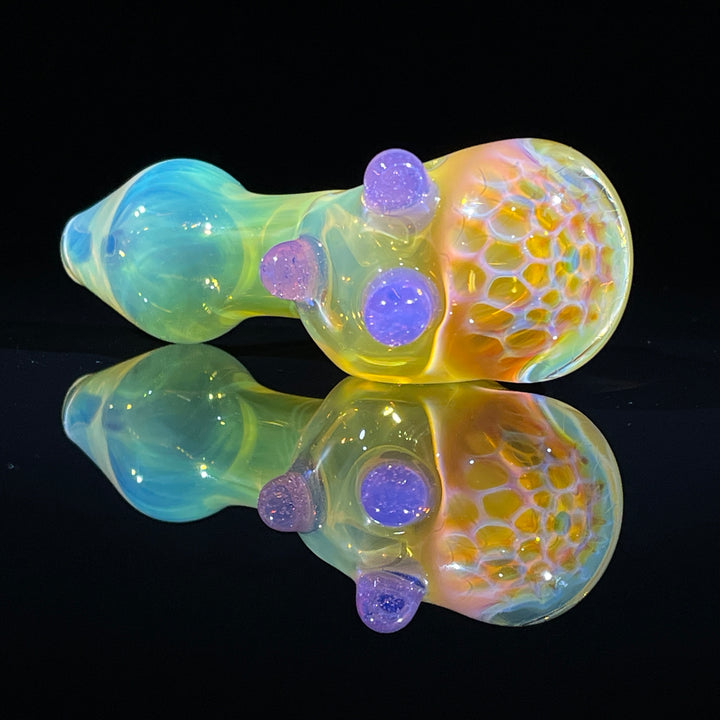 Fumed Honeycomb Spoon Glass Pipe Catfish Glass