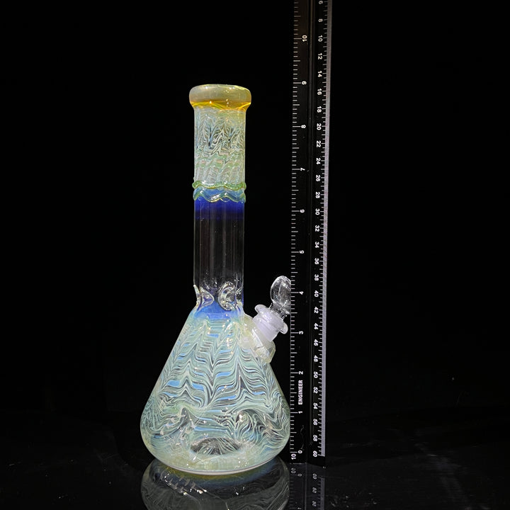 9.5" Color Rake Beaker Bong Glass Pipe Mary Jane's Glass   