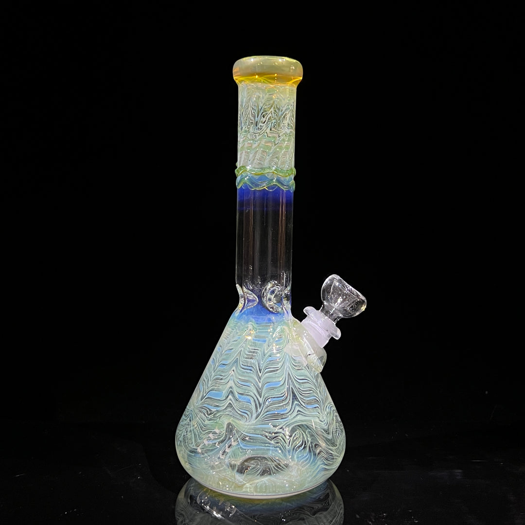 9.5" Color Rake Beaker Bong Glass Pipe Mary Jane's Glass   