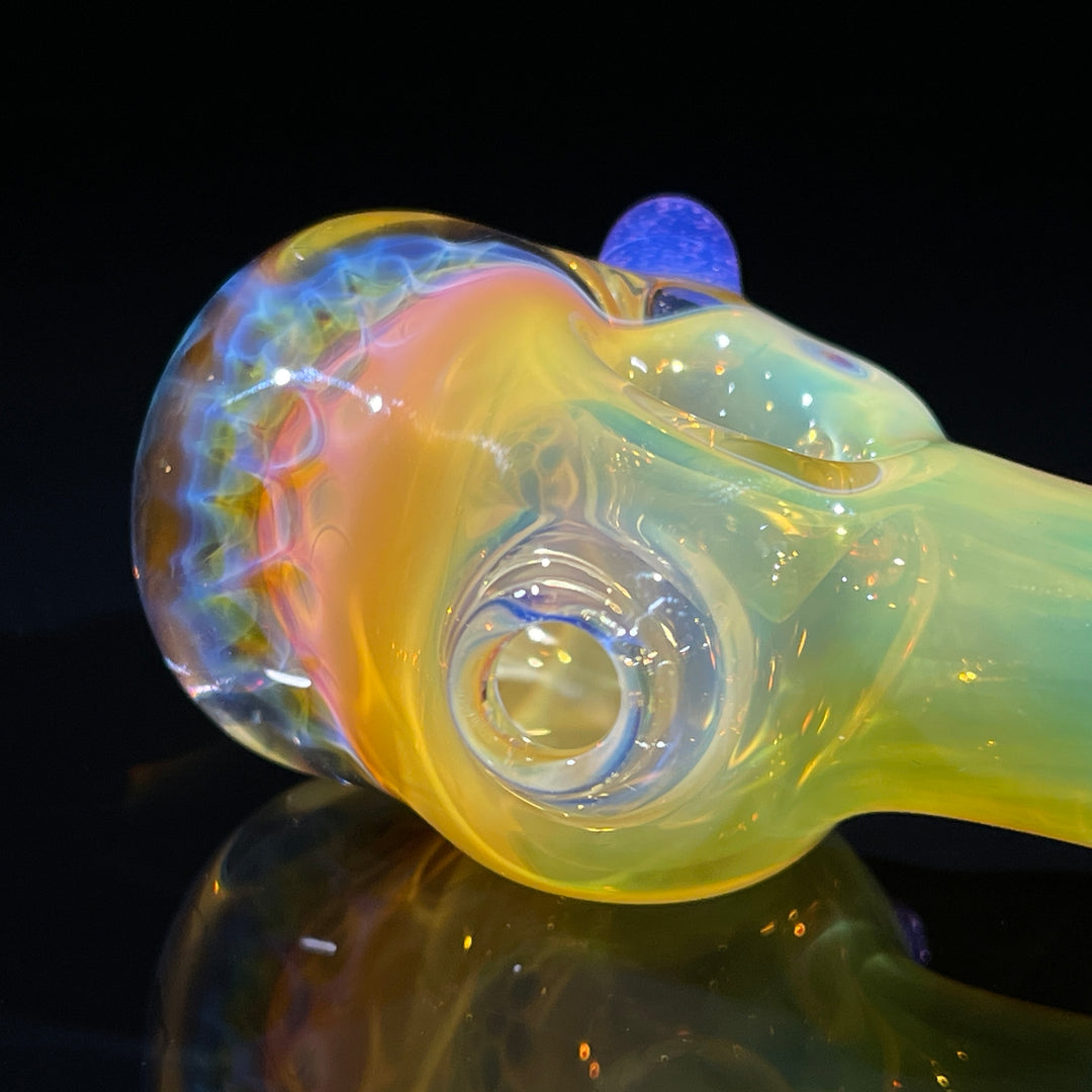 Fumed Honeycomb Spoon Glass Pipe Catfish Glass