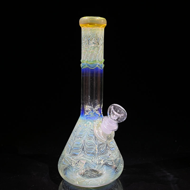 9.5" Color Rake Beaker Bong Glass Pipe Mary Jane's Glass   