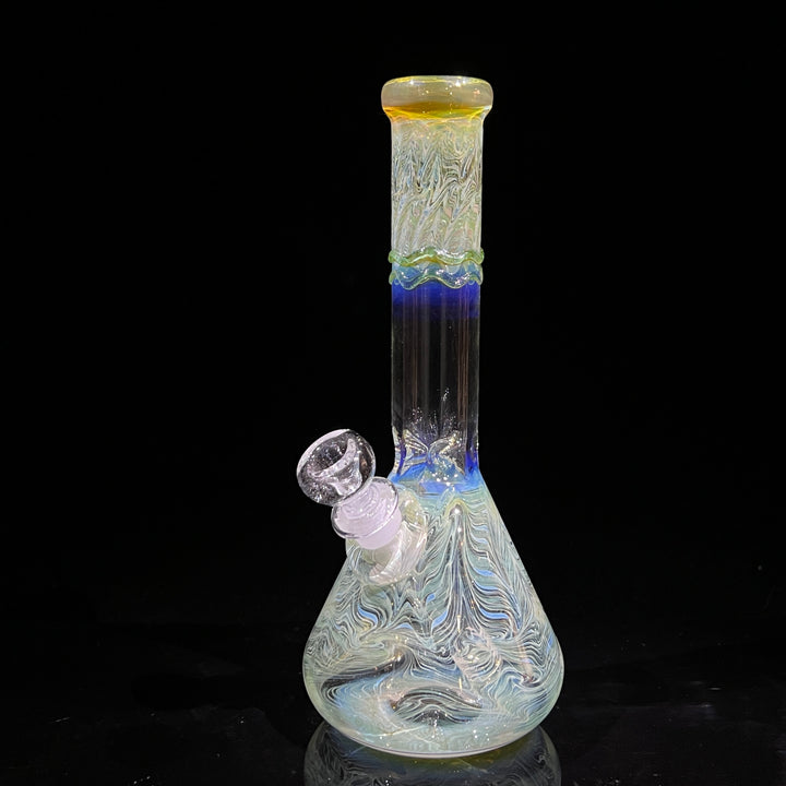 9.5" Color Rake Beaker Bong Glass Pipe Mary Jane's Glass   