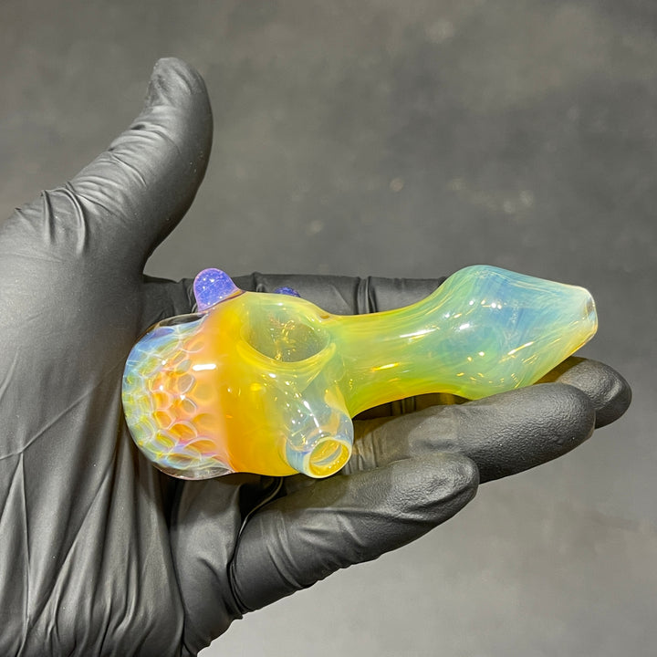 Fumed Honeycomb Spoon Glass Pipe Catfish Glass