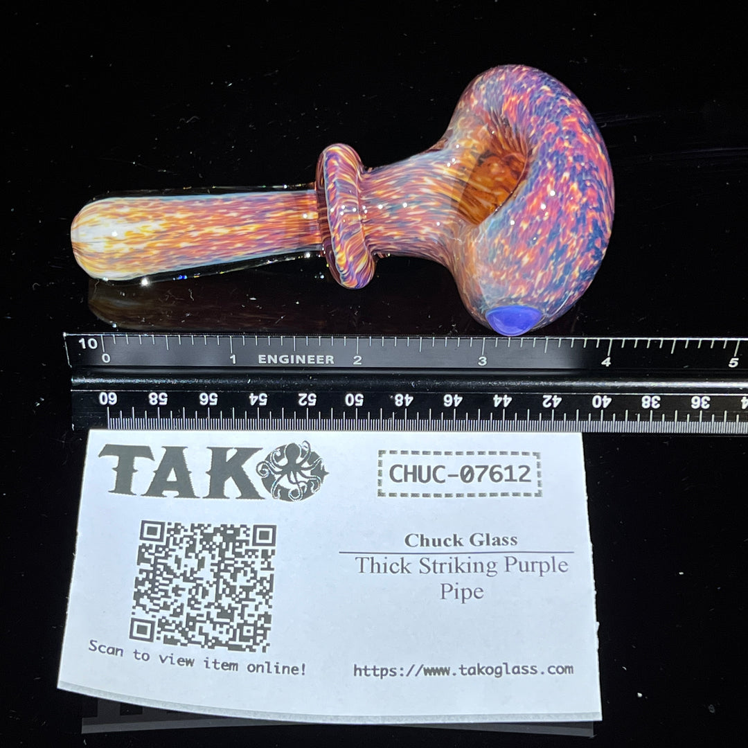 Thick Striking Purple Pipe Glass Pipe Chuck Glass