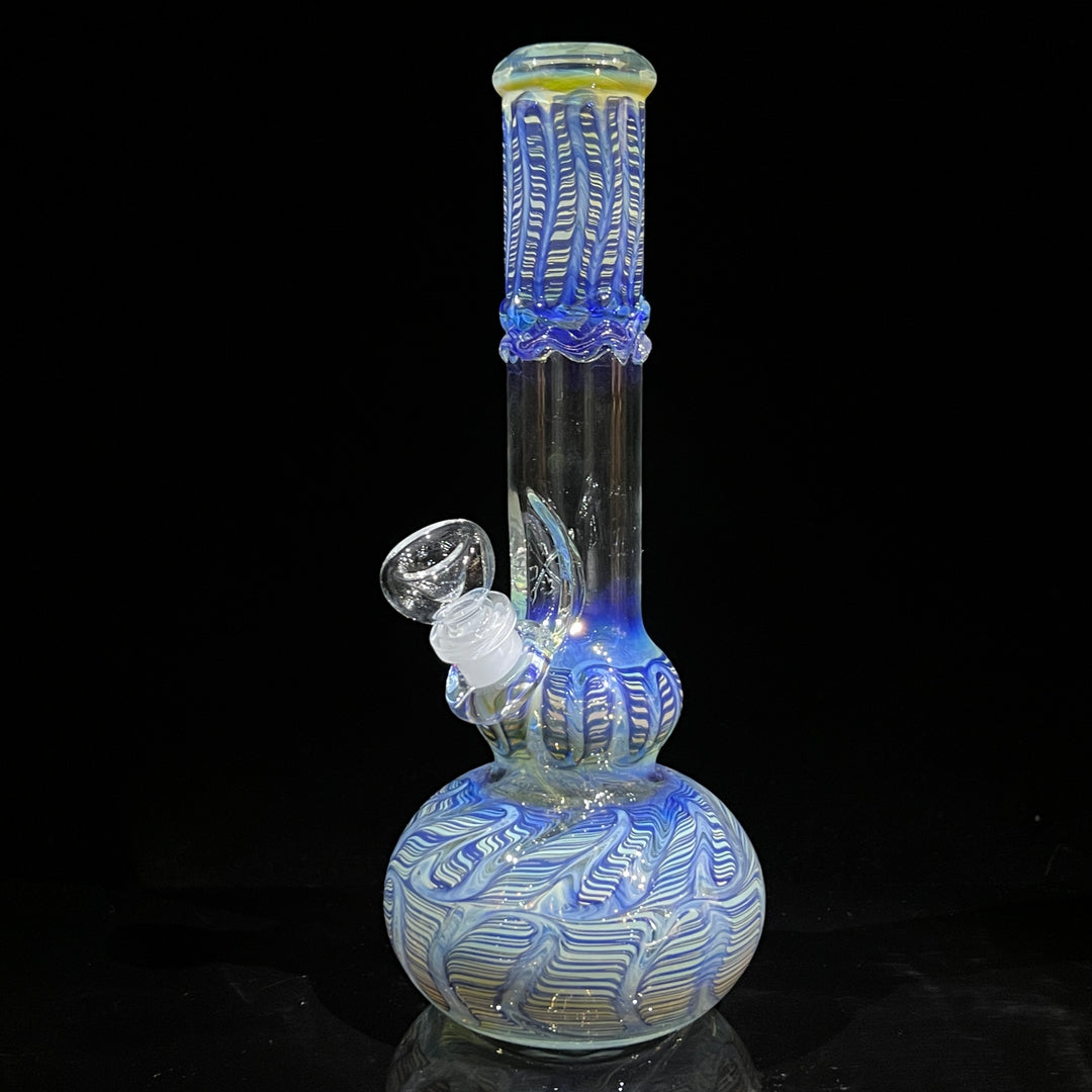 11" Double Bubble Color Rake Bong Glass Pipe Mary Jane's Glass   