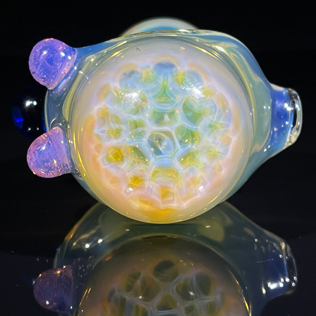 Fumed Honeycomb Spoon Glass Pipe Catfish Glass