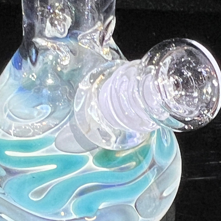 8" Fumed Color Squiggle Beaker Bong Glass Pipe Mary Jane's Glass   