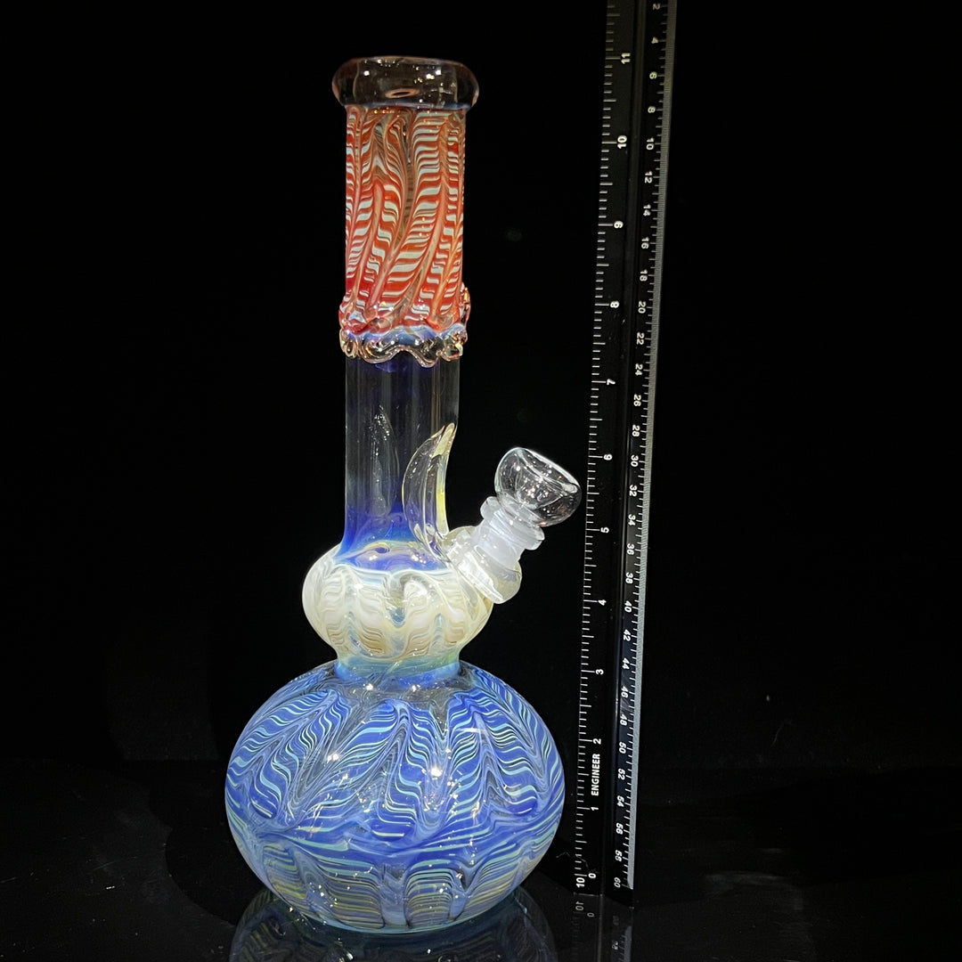 11.5" Double Bubble Color Rake Bong Glass Pipe Mary Jane's Glass   