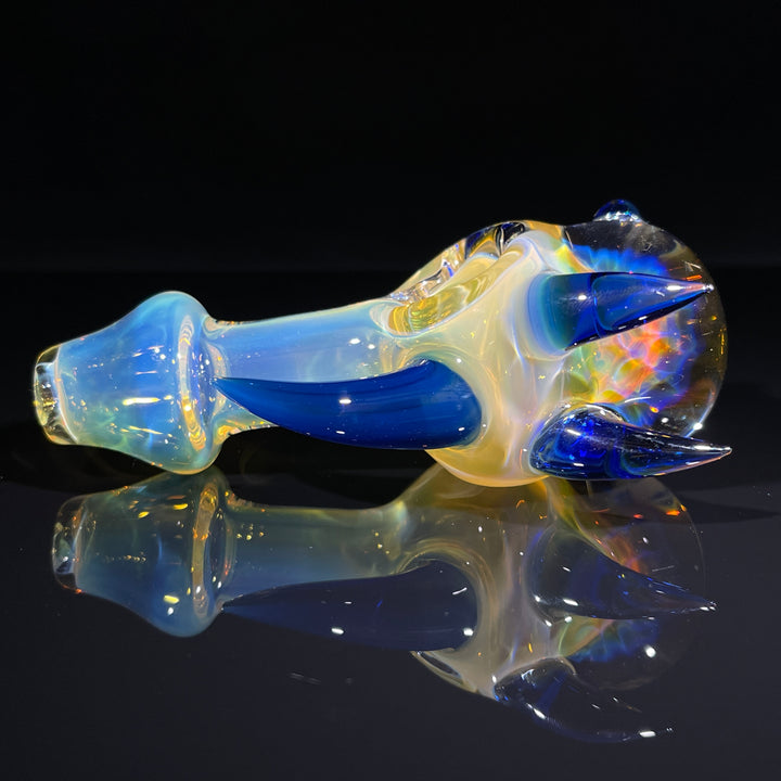 Horned Fume Honeycomb Spoon Glass Pipe Catfish Glass