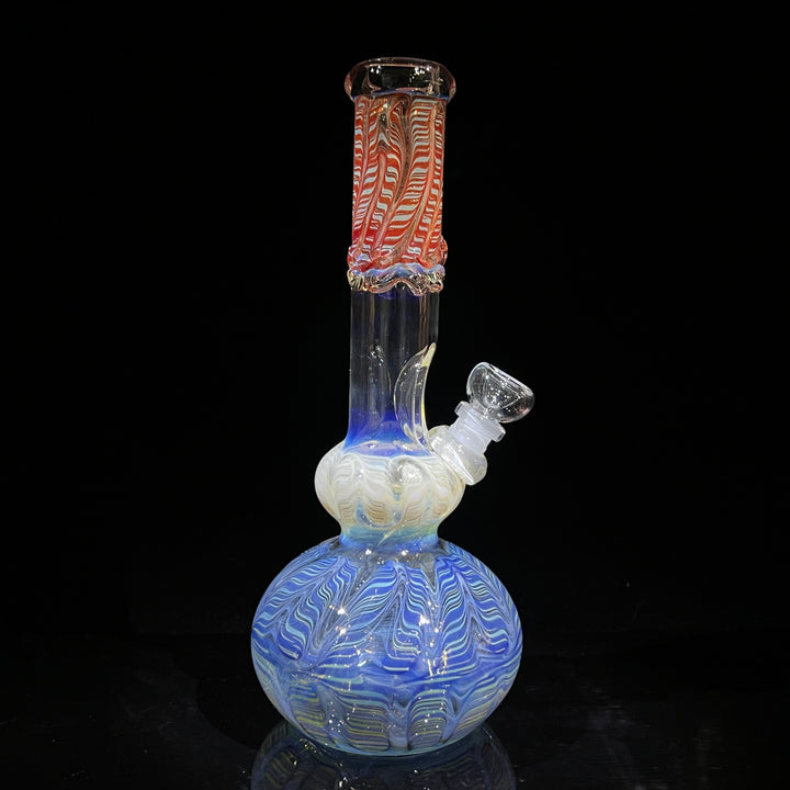 11.5" Double Bubble Color Rake Bong Glass Pipe Mary Jane's Glass   