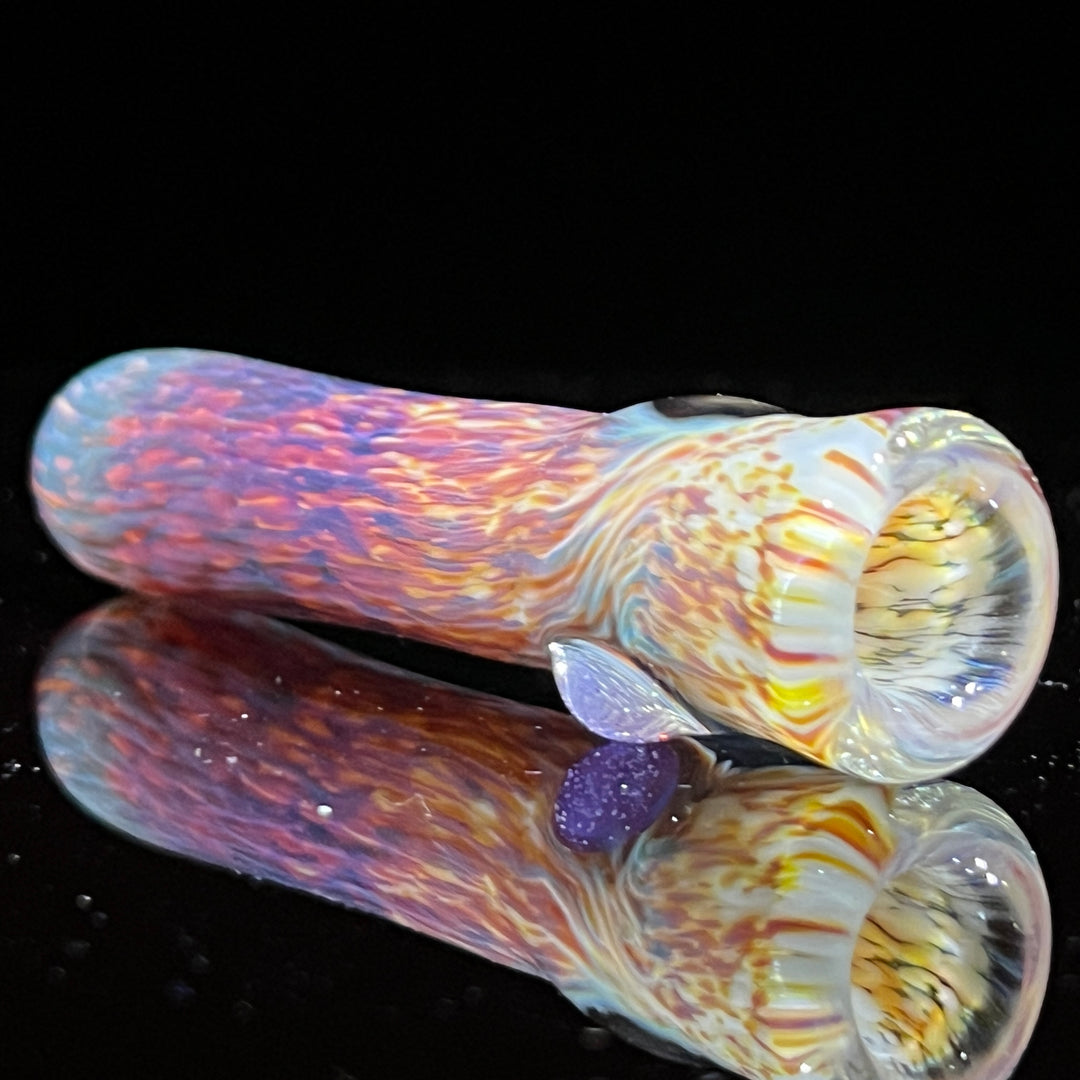 Thick Striking Purple Chillum + Case Combo Glass Pipe Chuck Glass