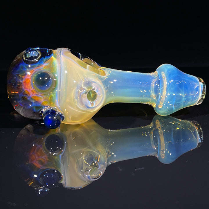 Horned Fume Honeycomb Spoon Glass Pipe Catfish Glass