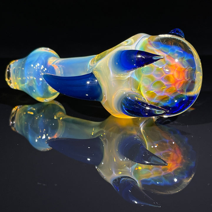 Horned Fume Honeycomb Spoon Glass Pipe Catfish Glass