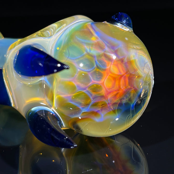 Horned Fume Honeycomb Spoon Glass Pipe Catfish Glass