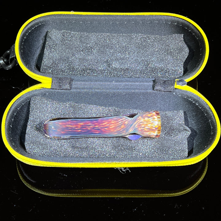 Thick Striking Purple Chillum + Case Combo Glass Pipe Chuck Glass