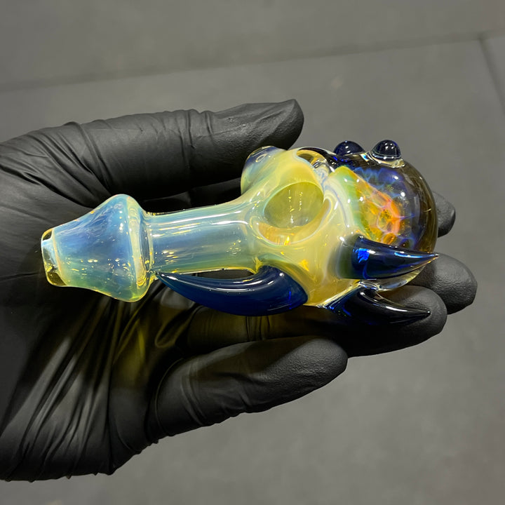 Horned Fume Honeycomb Spoon Glass Pipe Catfish Glass