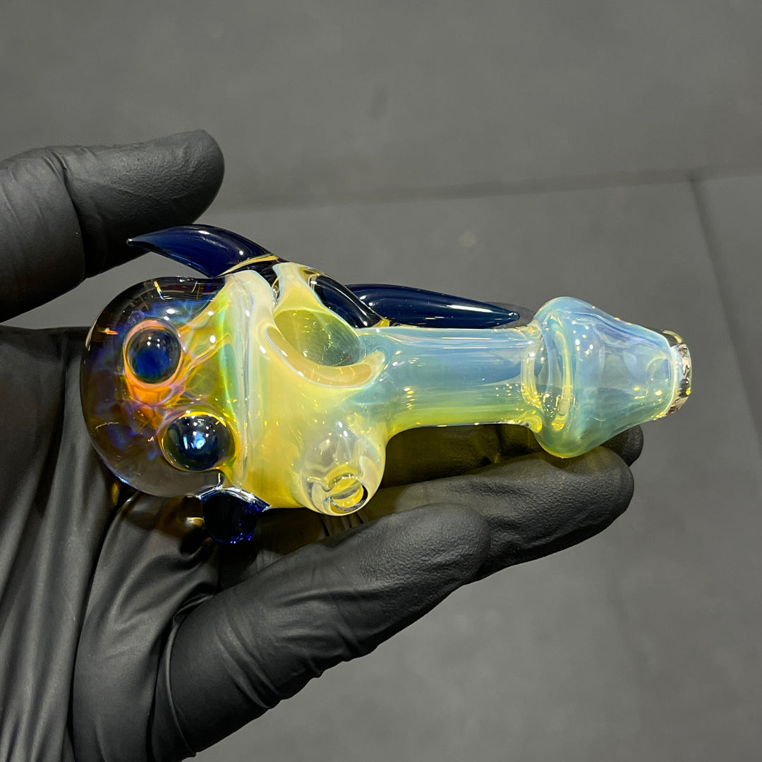 Horned Fume Honeycomb Spoon Glass Pipe Catfish Glass