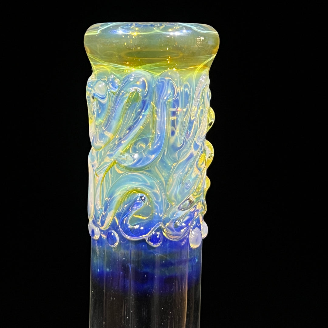 9" Fumed Squiggle Beaker Bong Glass Pipe Mary Jane's Glass   