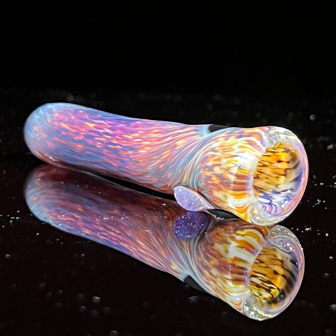 Thick Striking Purple Chillum + Case Combo Glass Pipe Chuck Glass