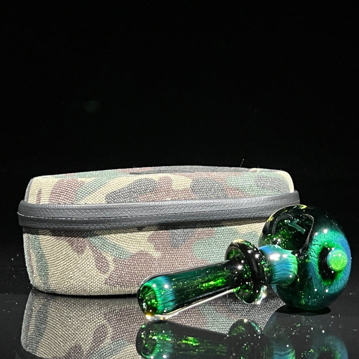 Thick Exp Green Pipe + Ryot Headcase Combo Glass Pipe Chuck Glass