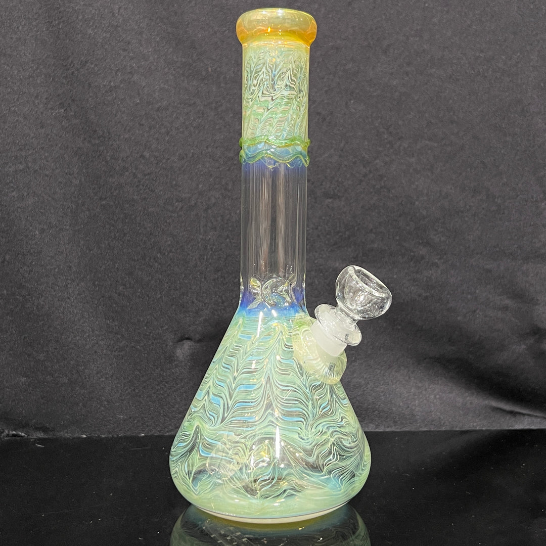 9.5" Color Rake Beaker Bong Glass Pipe Mary Jane's Glass   